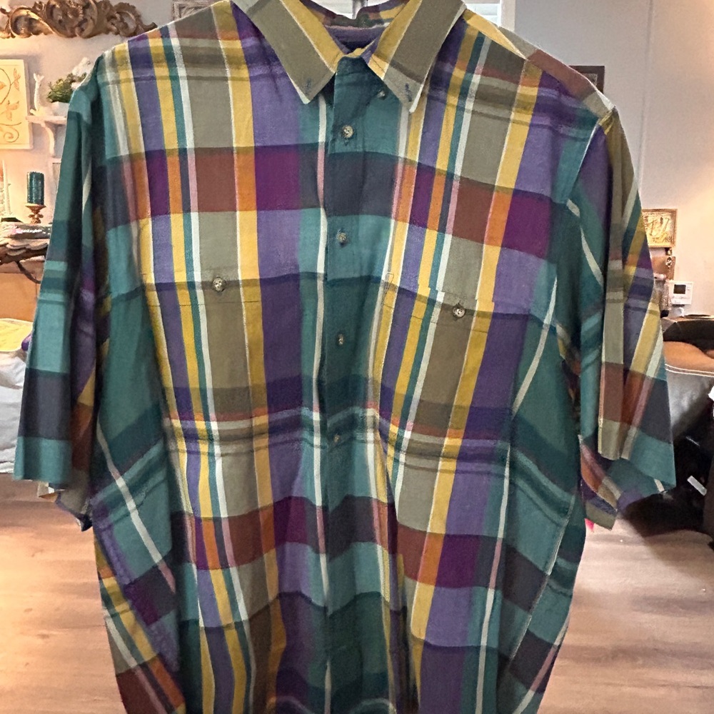 Boston‎ Traders Vibrant Plaid Button Down Shirt